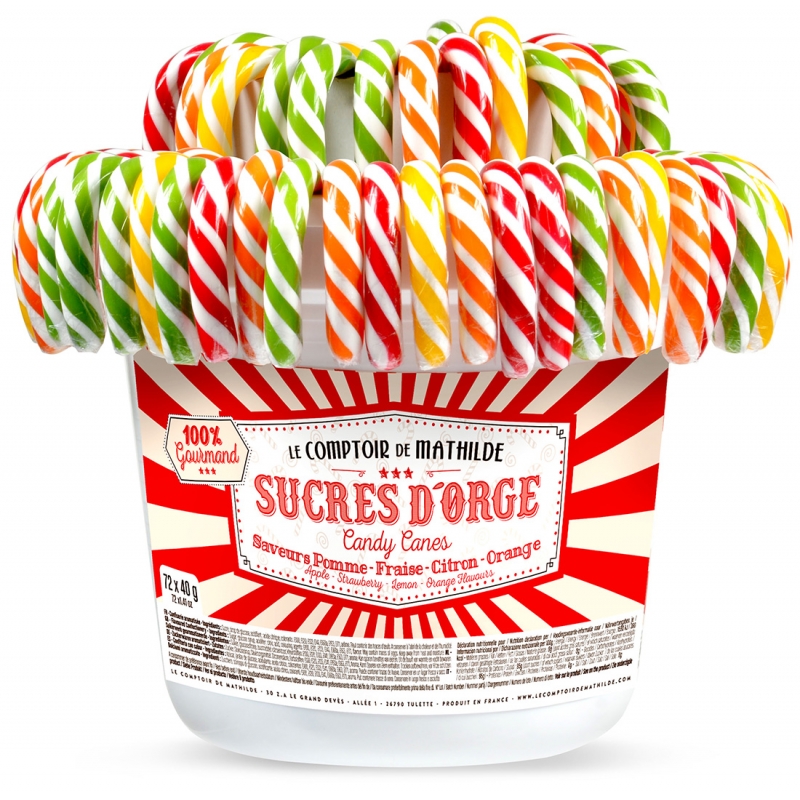 Acadele - Sucres D\'orge assortiment de Noel saveur Tutti Frutti | Comptoir de Mathilde - 1 | YEO