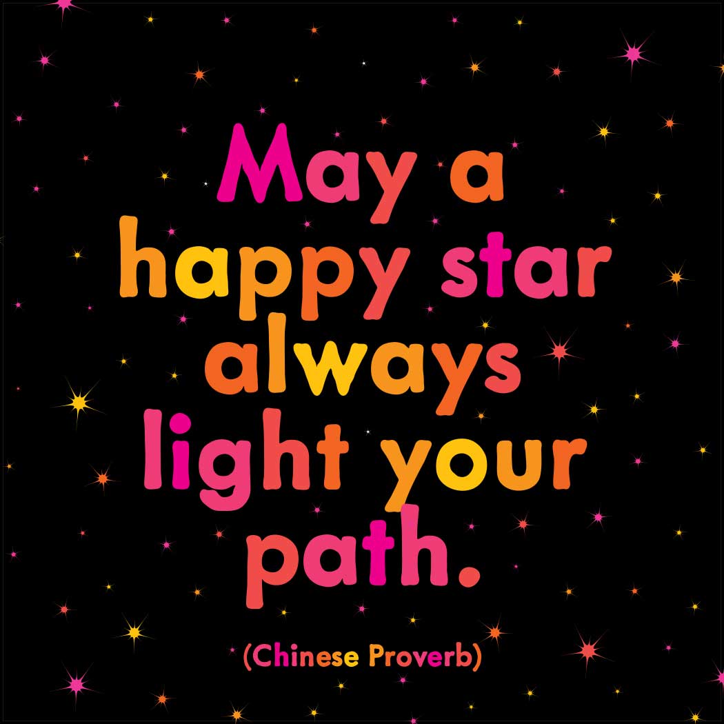 Magnet - Chinese Proverb - May a Happy Star | Quotable Cards