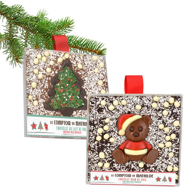 Ciocolata Neagra - Carre Choco Noel Noir Sujets Assortis