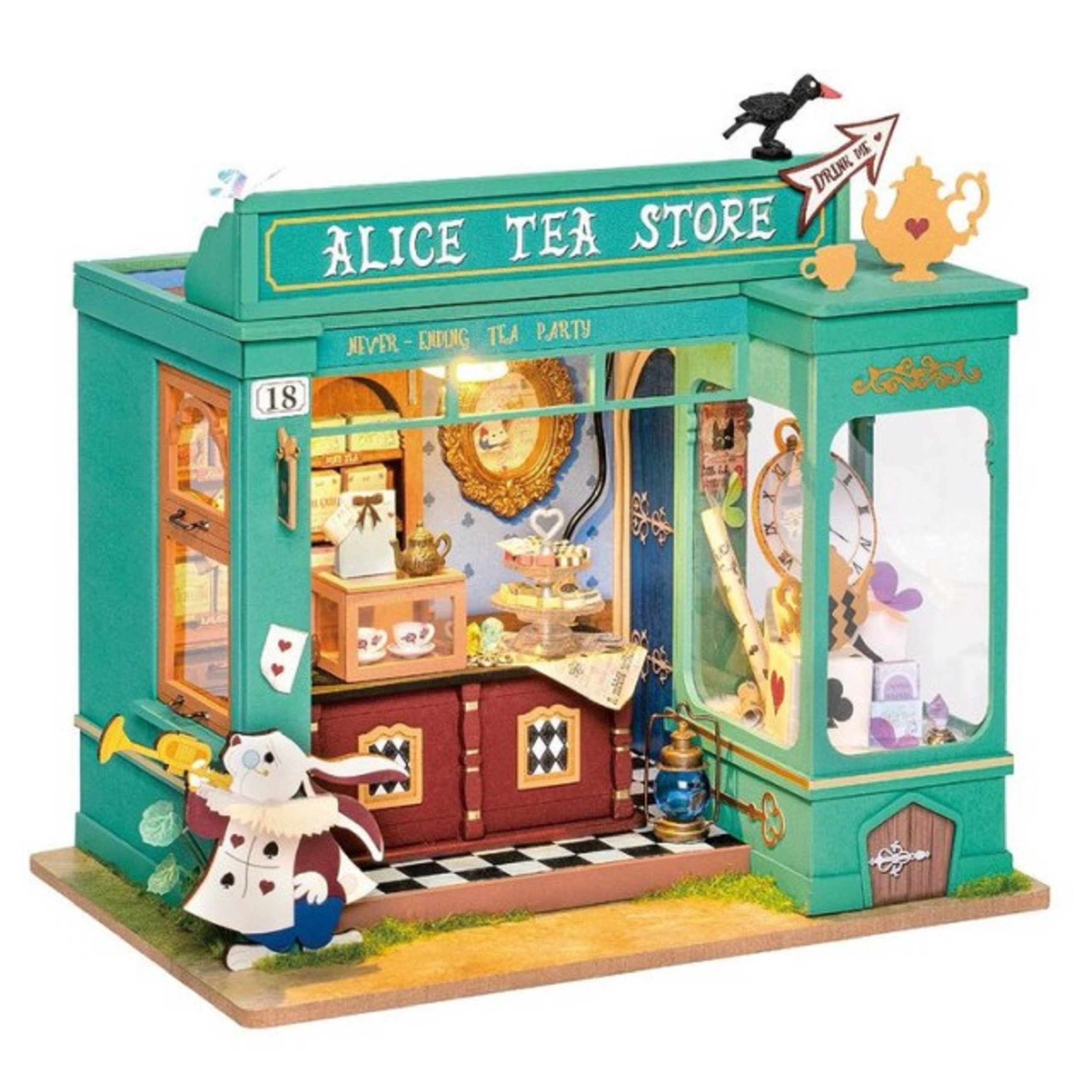 Puzzle 136 piese - Minicasuta de papusi Alice's Tea Store | Robotime