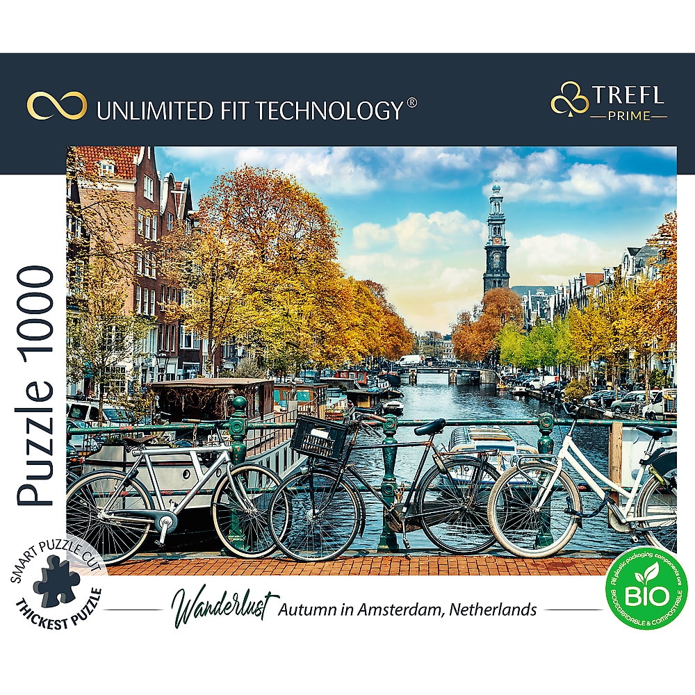 Puzzle 1000 piese - Toamna in Amsterdam | Trefl - 1