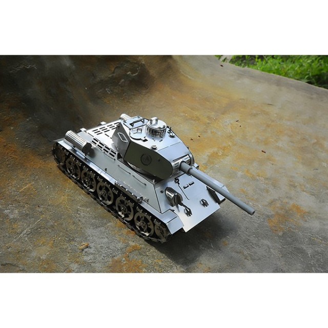Puzzle Mecanic 3D din metal - Tanc T-34, Radiocontrolat | Robotime - 1