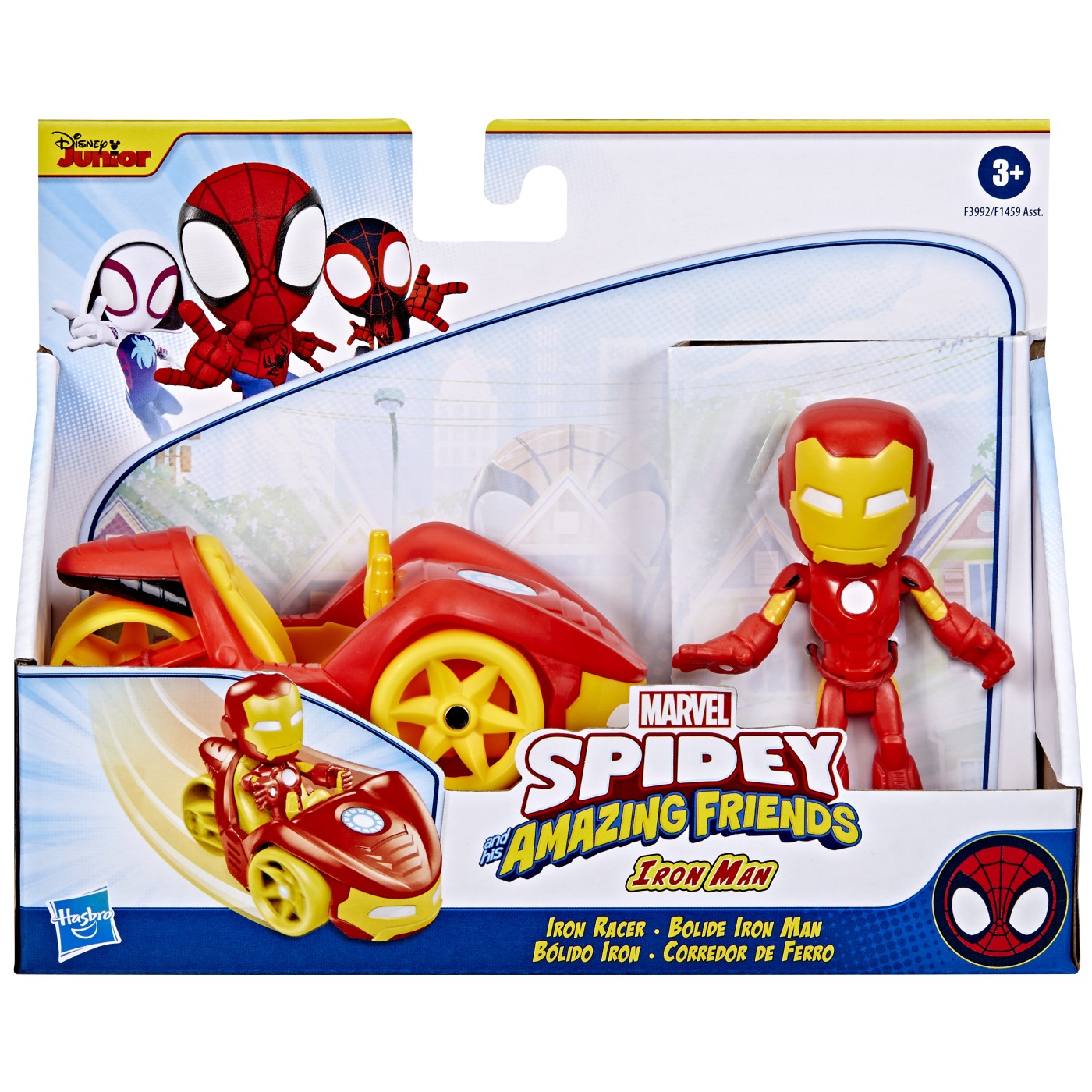 Set figurina si masinunta - Spidey And His Amazing Friends - Iron Man & Iron Racer | Hasbro - 8 | YEO