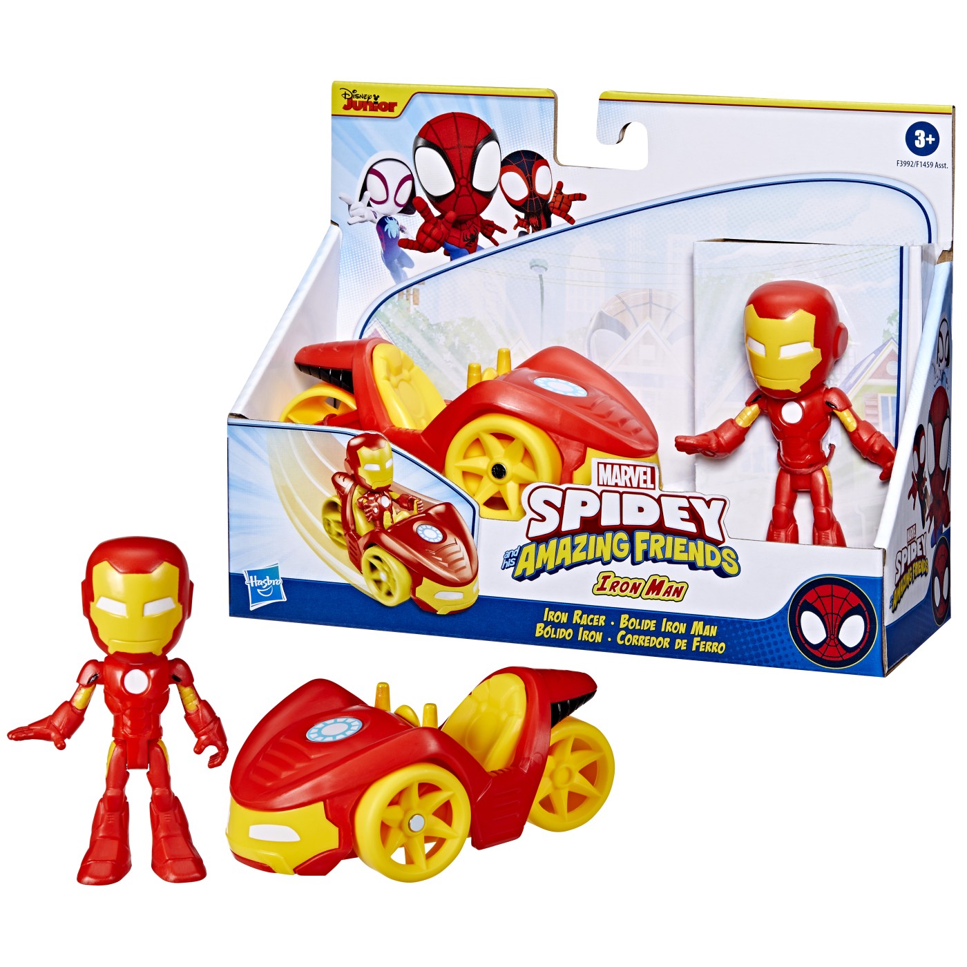 Set figurina si masinunta - Spidey And His Amazing Friends - Iron Man & Iron Racer | Hasbro - 7 | YEO