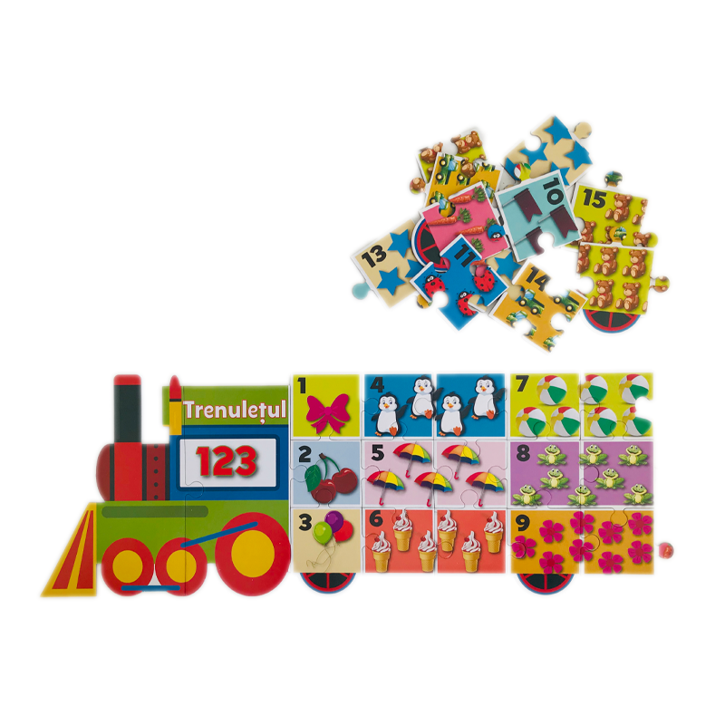 Puzzle educativ - Trenuletul 123 | Happyschool - 1