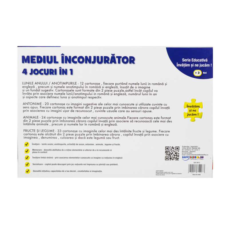 Joc educativ - Mediul inconjurator, 4 jocuri in 1 | Happyschool - 3 | YEO