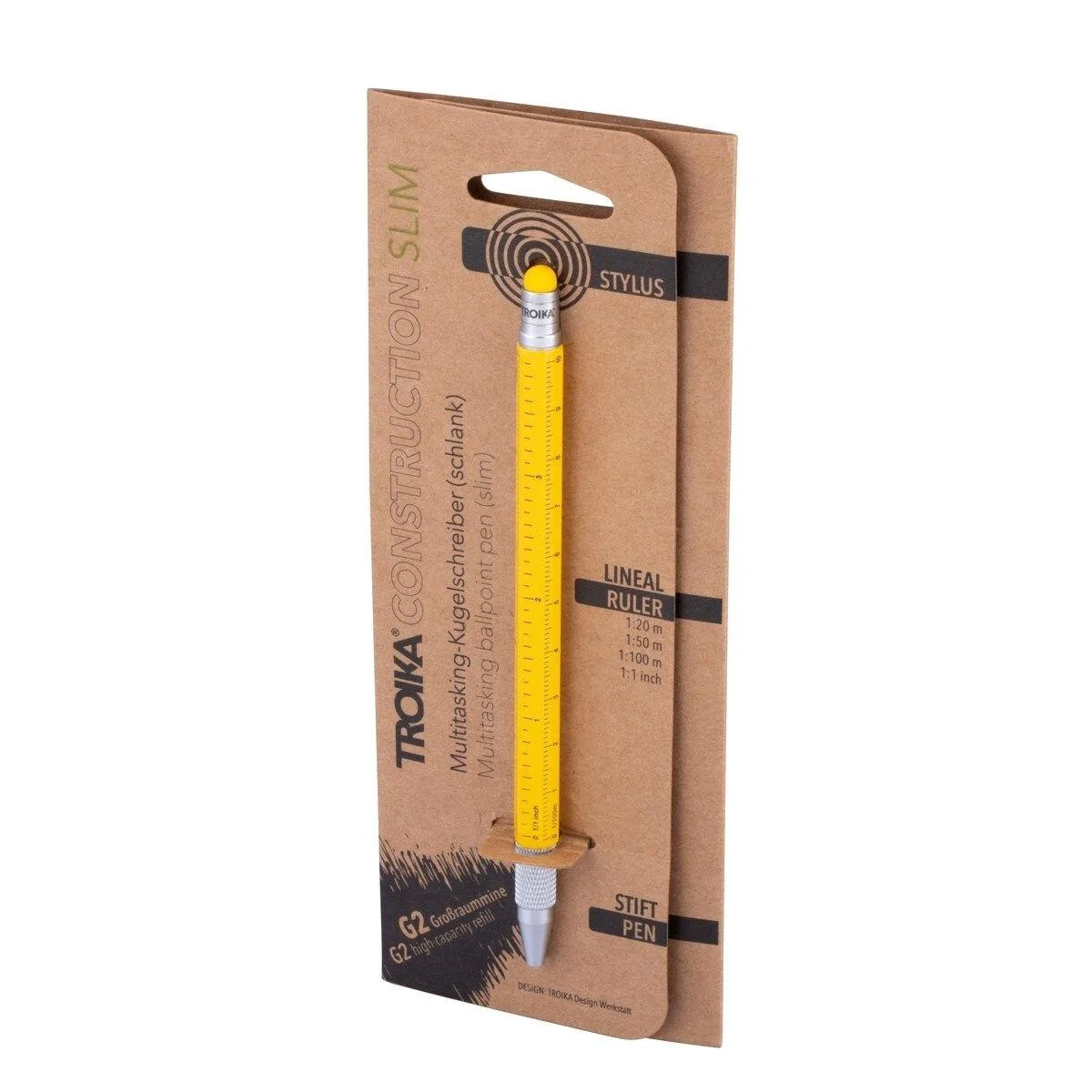 Pix - Construction Slim Multitasking Ballpoint Pen Yellow | Troika