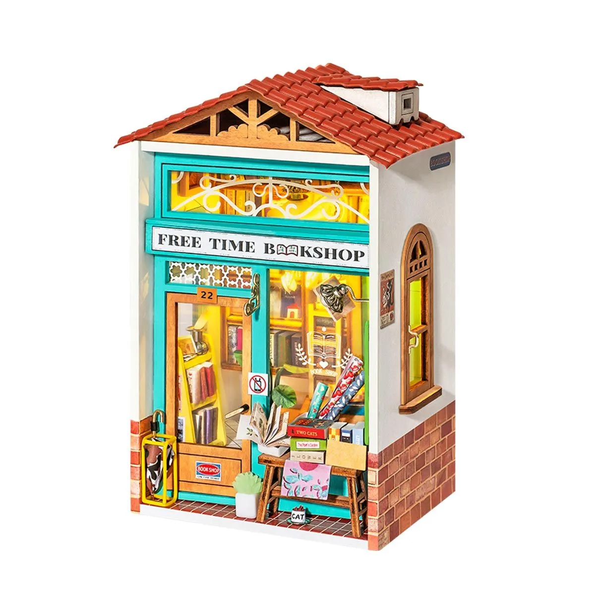 Set de constructie - Miniature Dollhouse - Free Time Bookshop | Rolife - 5 | YEO