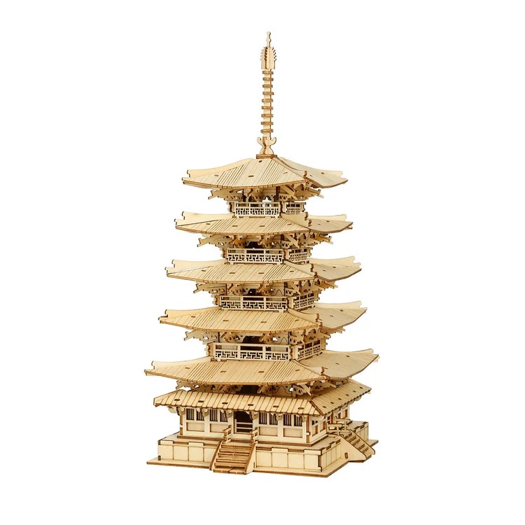 Puzzle 3D - Pagoda cu cinci etaje | Robotime