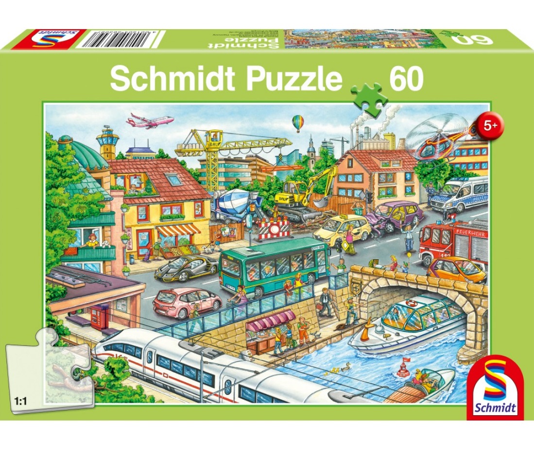 Puzzle 60 piese - Vehicles And Traffic | Schmidt