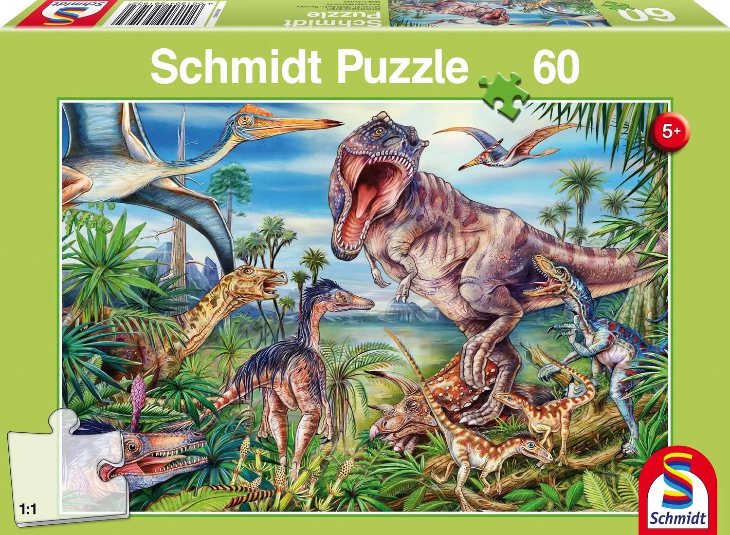 Puzzle 60 piese - Amongst The Dinosaurs | Schmidt image7