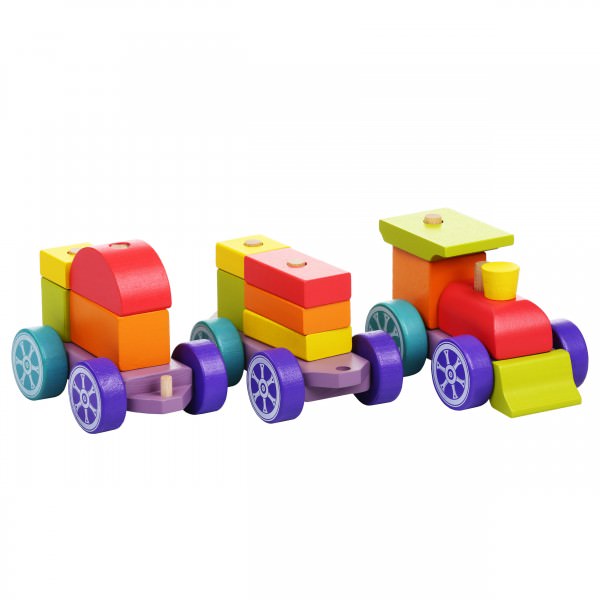 Jucarie din lemn - Cubika - Tren Rainbow Express | Cubika - 1 | YEO