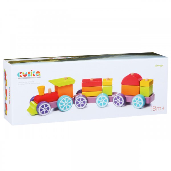 Jucarie din lemn - Cubika - Tren Rainbow Express | Cubika - 2 | YEO