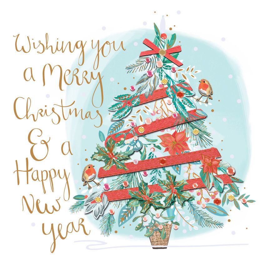 Felicitare - Wishing You A Merry Christmas & A Happy New Year | Ling Design