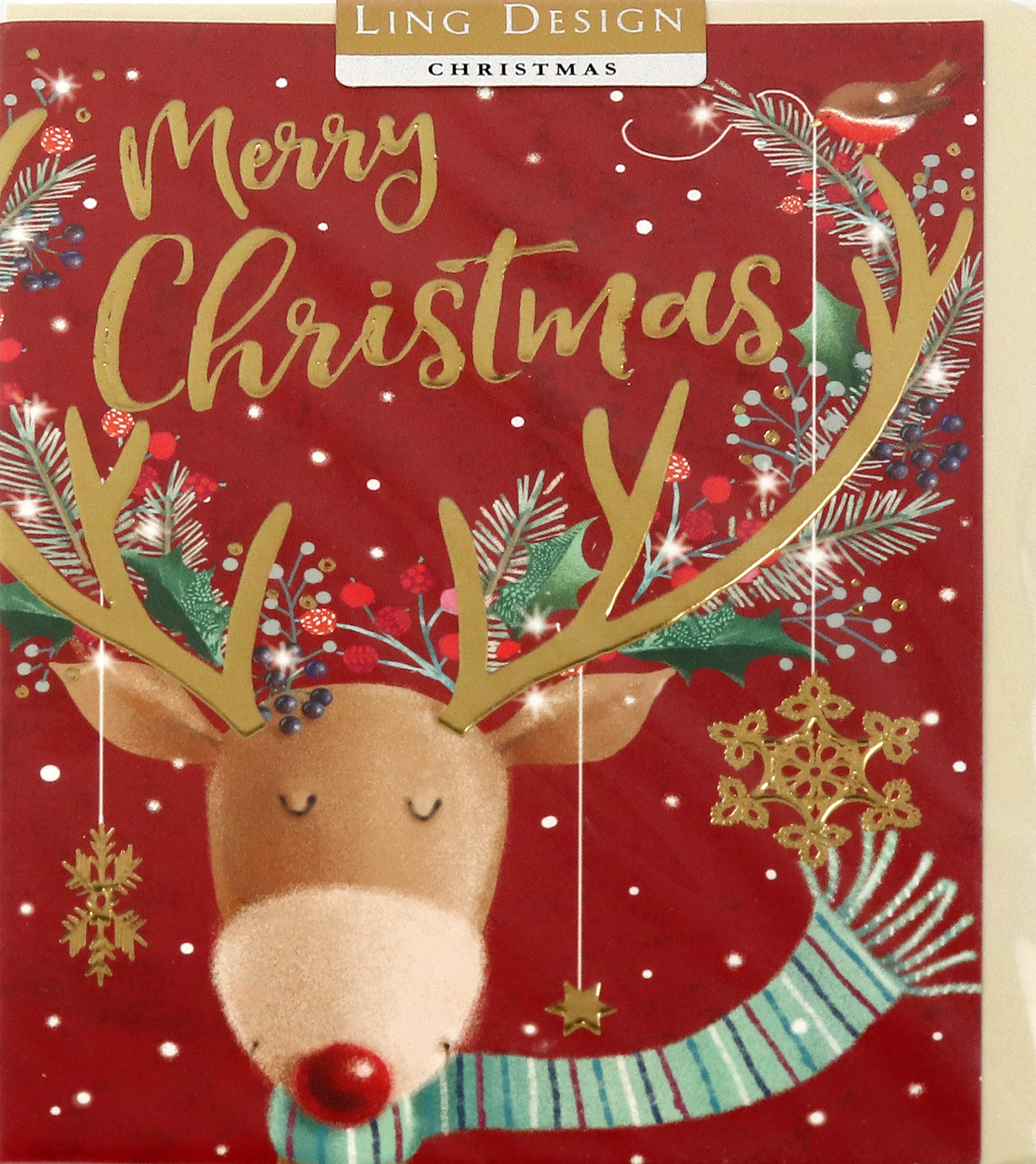 Felicitare - Merry Christmas Reindeer | Ling Design