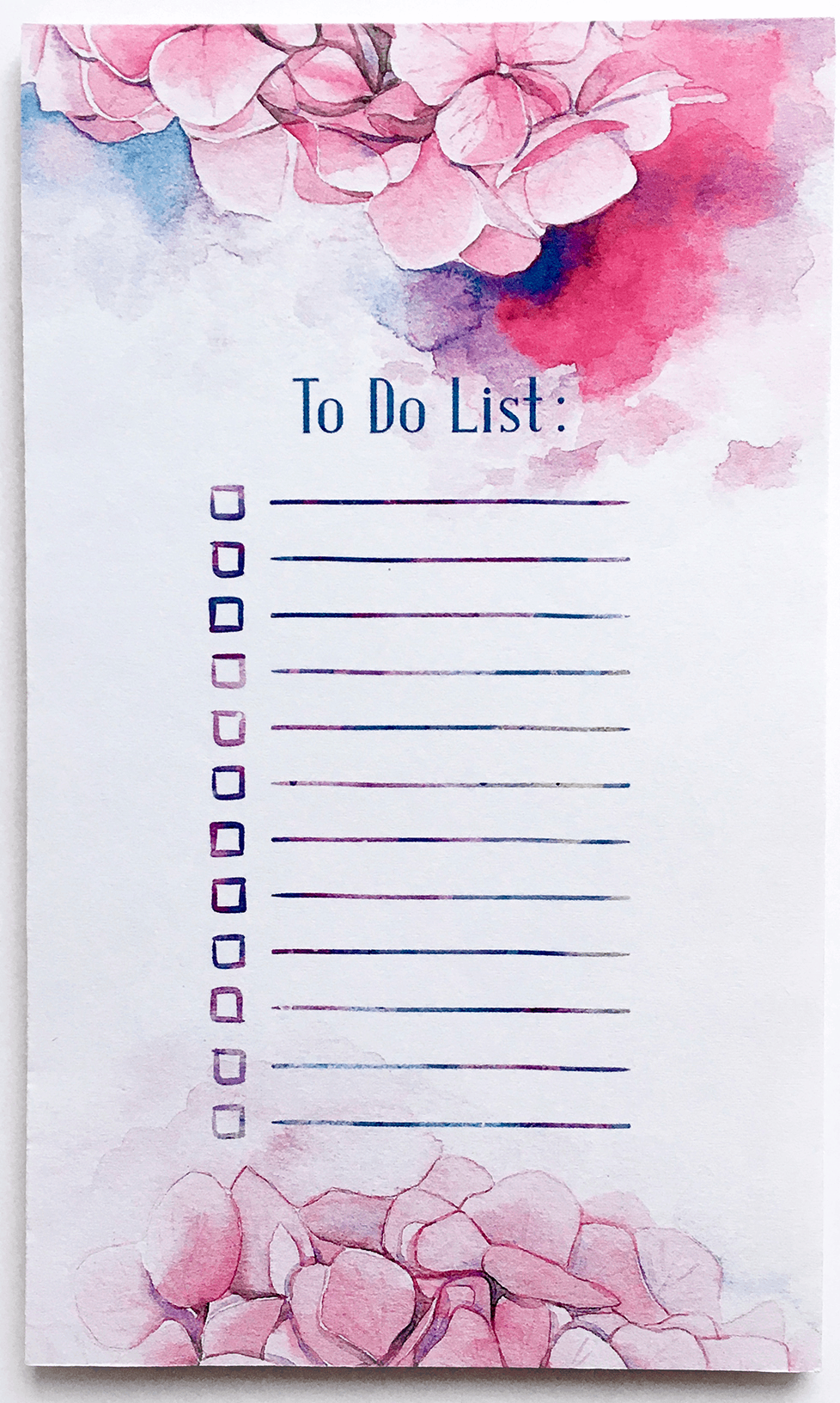 Carnet - To Do List - Hortensia | The Creative Blossom