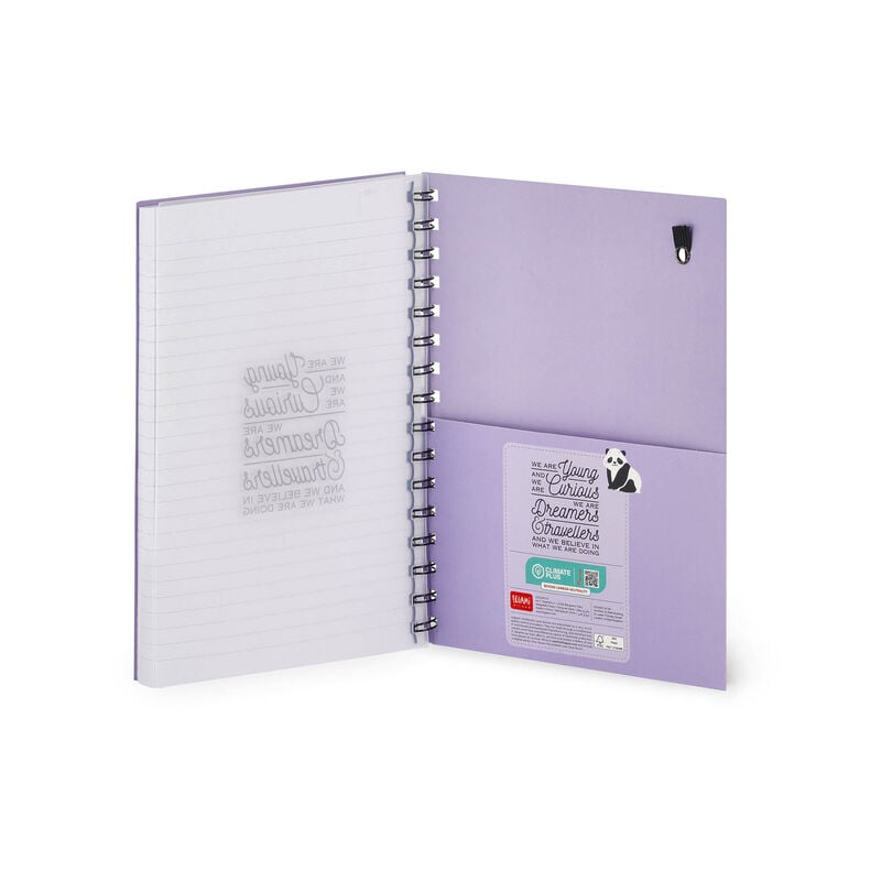 Carnet A5 - Large, Spiral, Lined - Panda | Legami - 1 | YEO