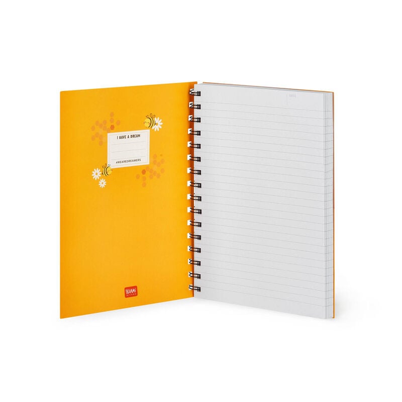 Carnet A5 - Large, Spiral, Lined - Bee | Legami