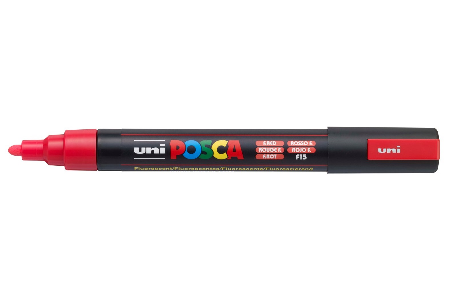Marker - Posca PC-5M - Rosu Fluorescent | Uni