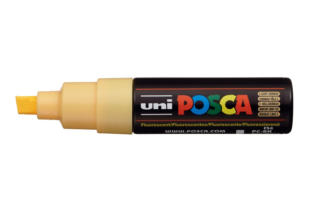 Marker - Posca PC-8K - Portocaliu Deschis Fluorescent | Uni