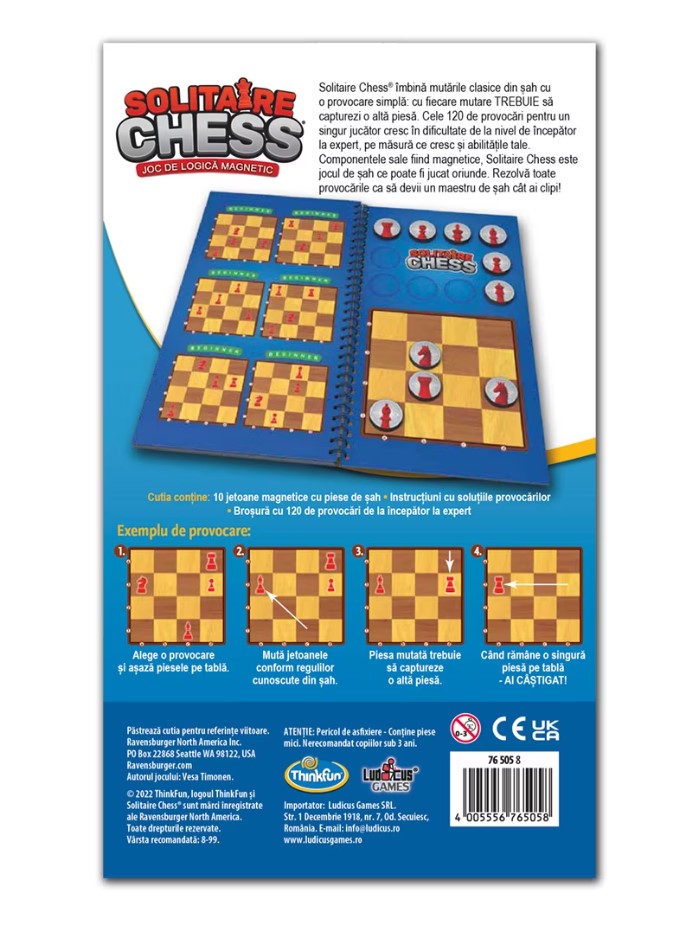 Joc de logica magnetic - Solitaire Chess (RO) | Thinkfun - 1 | YEO