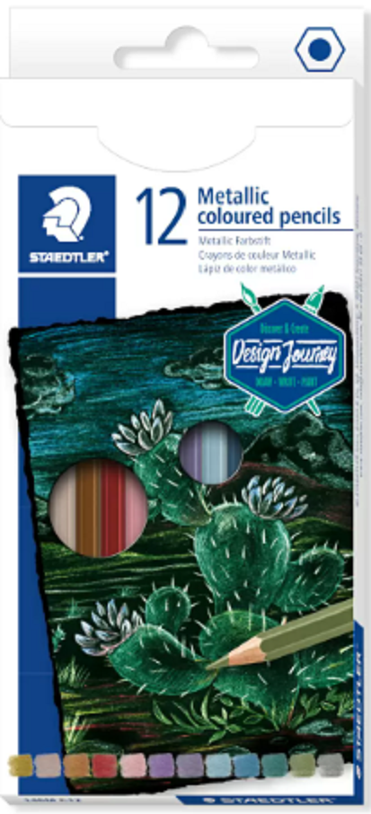 Set 12 creioane colorate - Culori metalizate | Staedtler