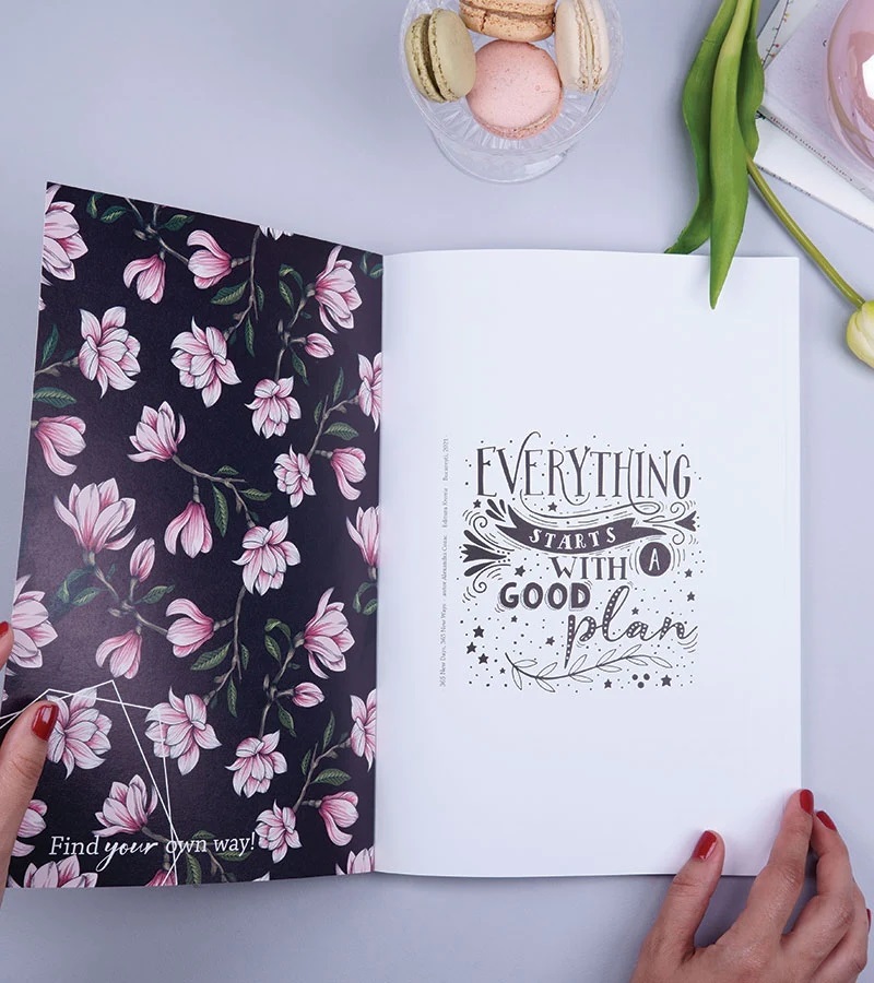 Planner A4 anual 365 Days - Secret Garden | WonderStore