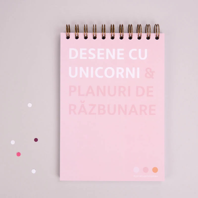 Notebook Si Caiet De Schite Pentru Femei - Desene Cu Unicorni Si Planuri De Razbunare | Wonderstore
