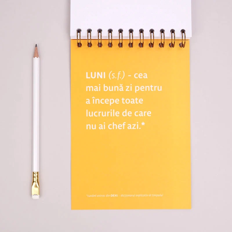 Notebook cadou pentru colegi - Jurnal Chestii de facut de luni | WonderStore