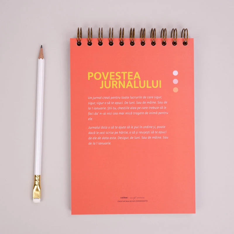 Notebook cadou pentru colegi - Jurnal Chestii de facut de luni | WonderStore - 3 | YEO