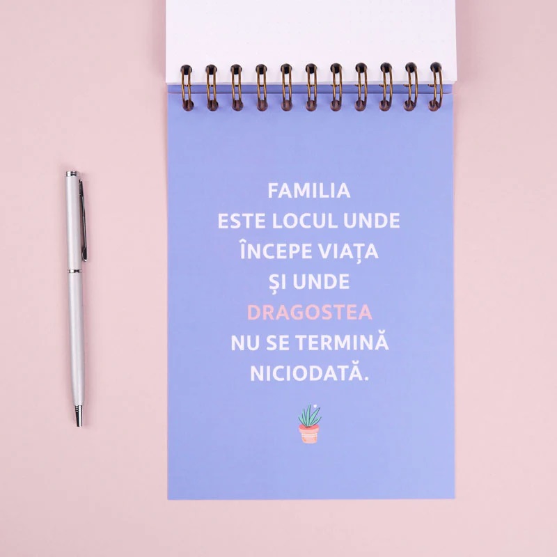 Notebook cadou pentru mama - Jurnal Manifestul familiei | WonderStore