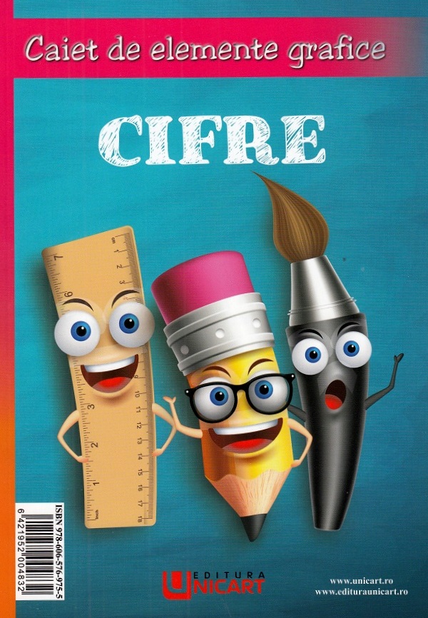 Caiet de elemente grafice. Cifre si litere |