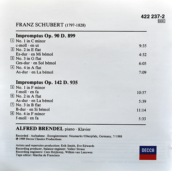 Schubert: Impromptus, D 899 & D 935 | Alfred Brendel