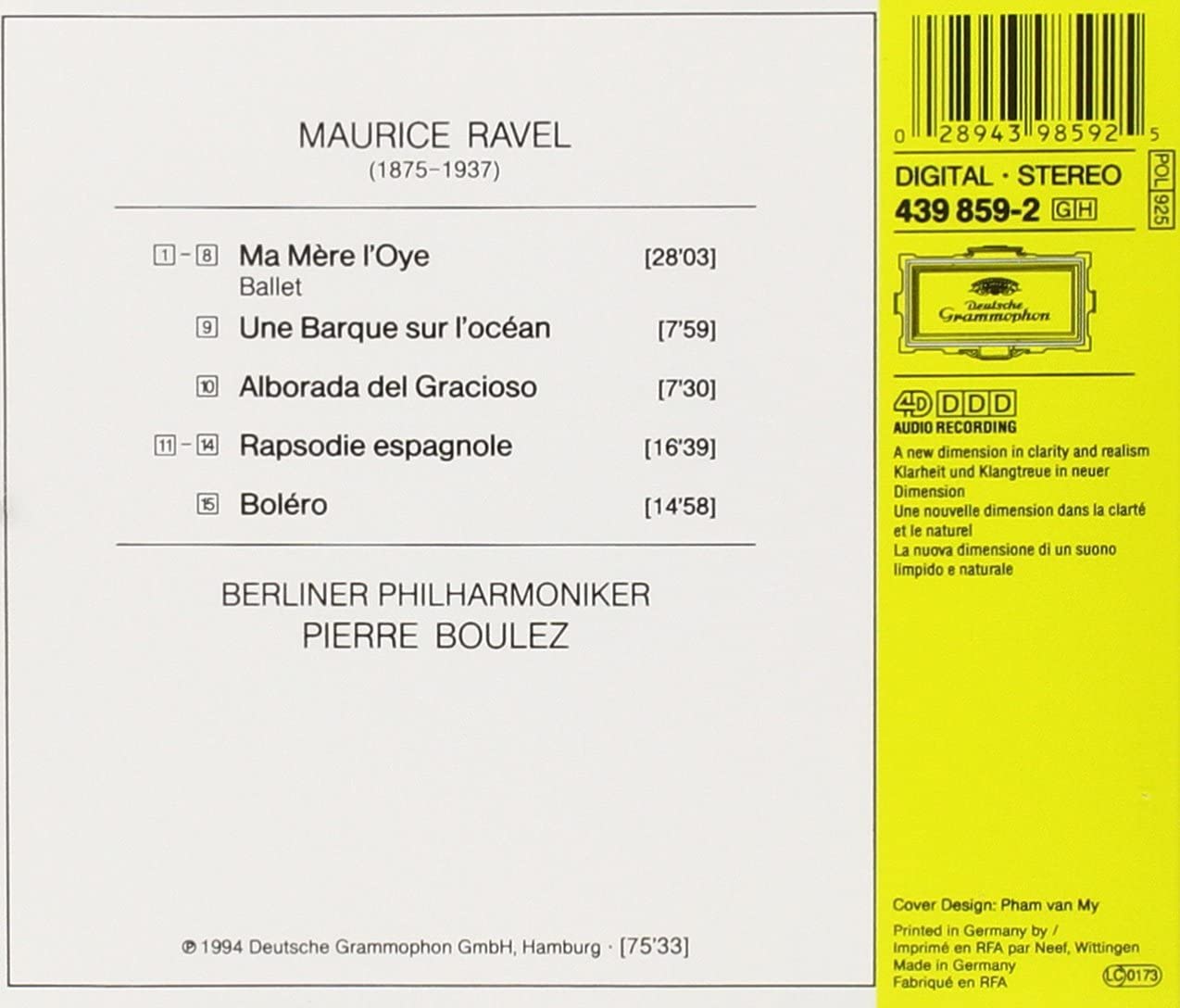 Ravel: Bolero | Berliner Philharmoniker, Pierre Boulez