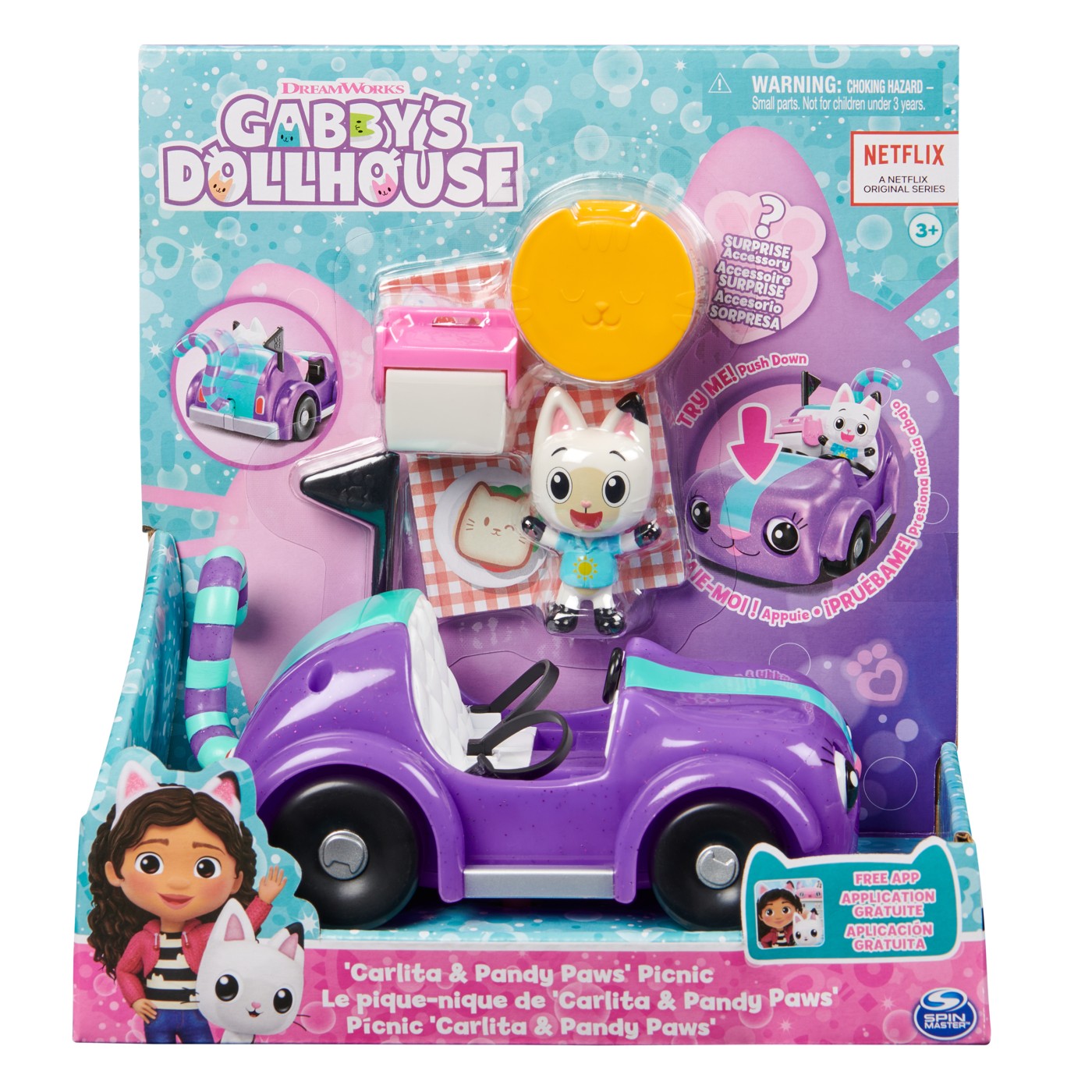 Set vehicul si figurina - Gabby\'s Dollhouse - Carlita & Pandy Paws Picnic | Spin Master