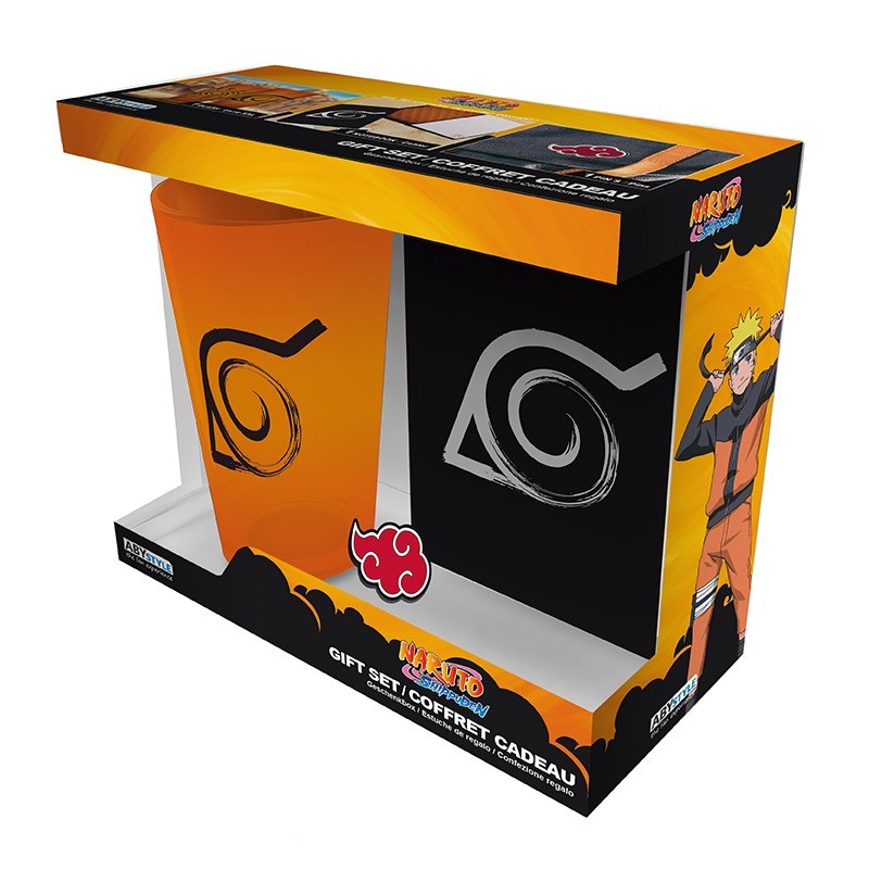 Set pahar, insigna, carnet - Naruto Shippuden - Konoha | AbyStyle