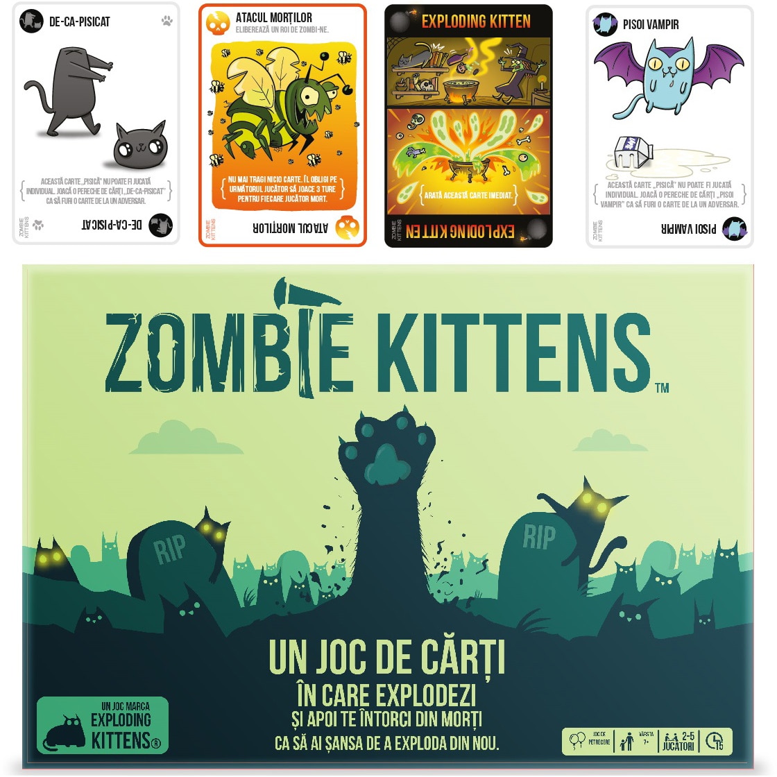 Joc - Zombie Kittens | Exploding Kittens - 1 | YEO