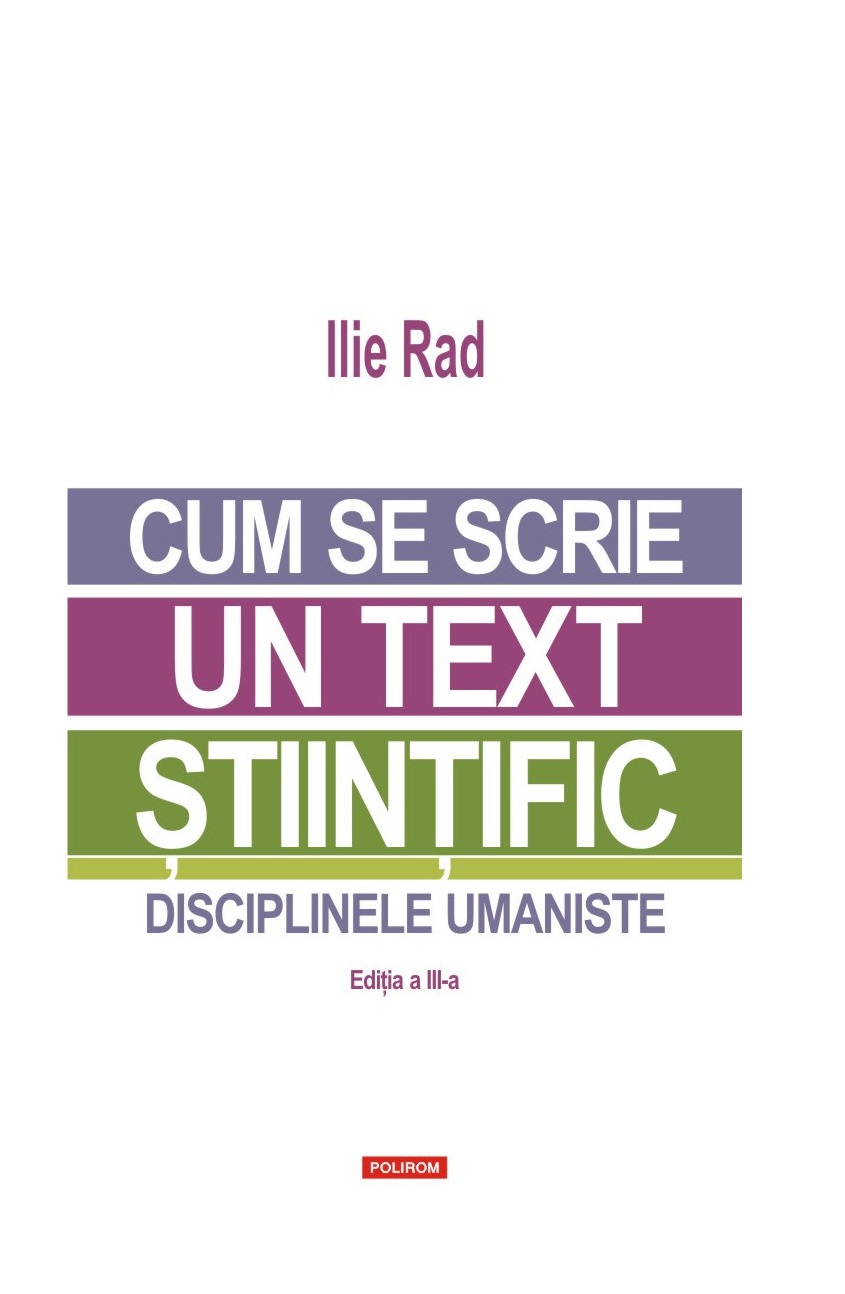 Cum se scrie un text stiintific | Ilie Rad