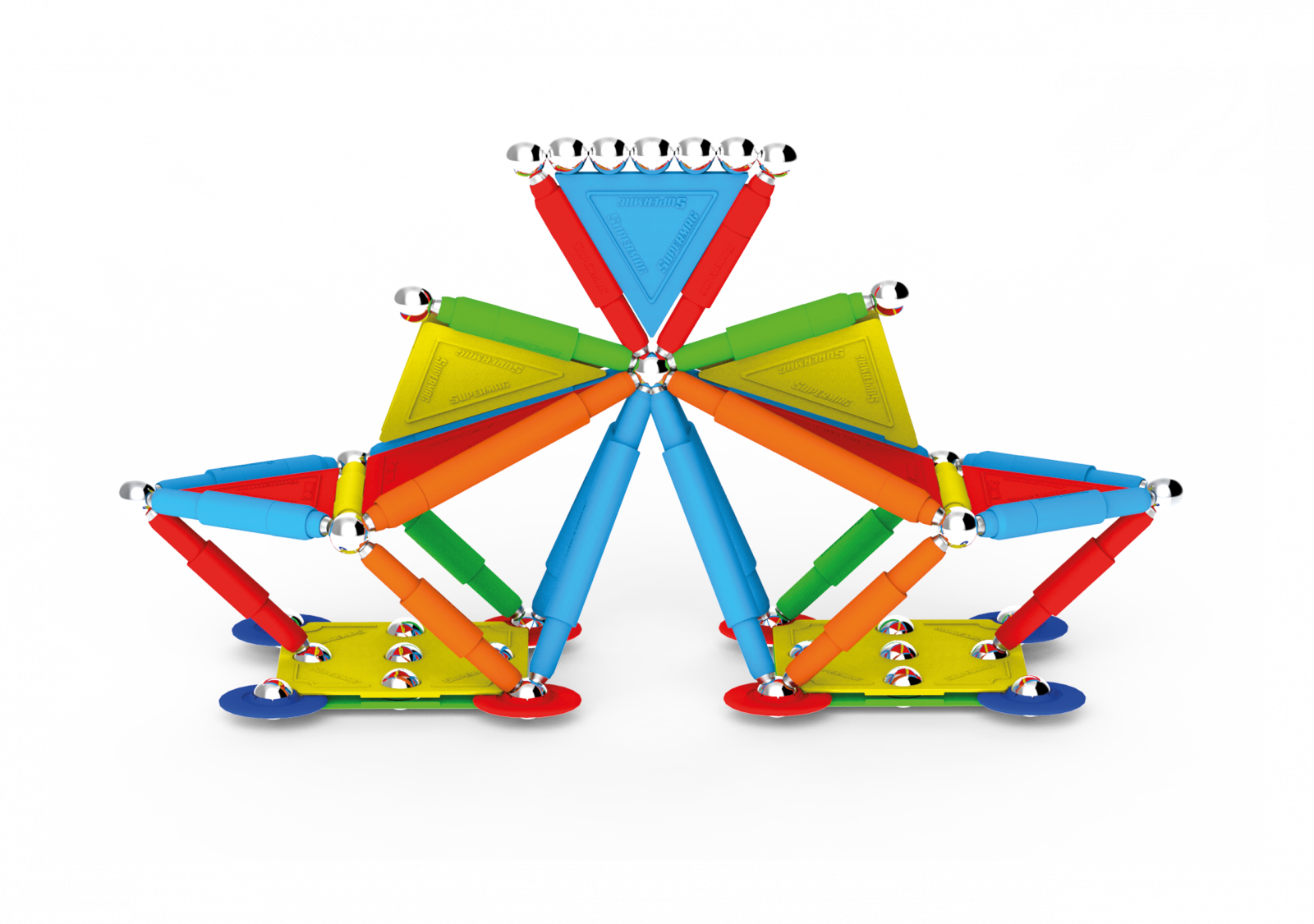 Set de constructie magnetic Projects Multicolor - 45 piese | Supermag - 1 | YEO