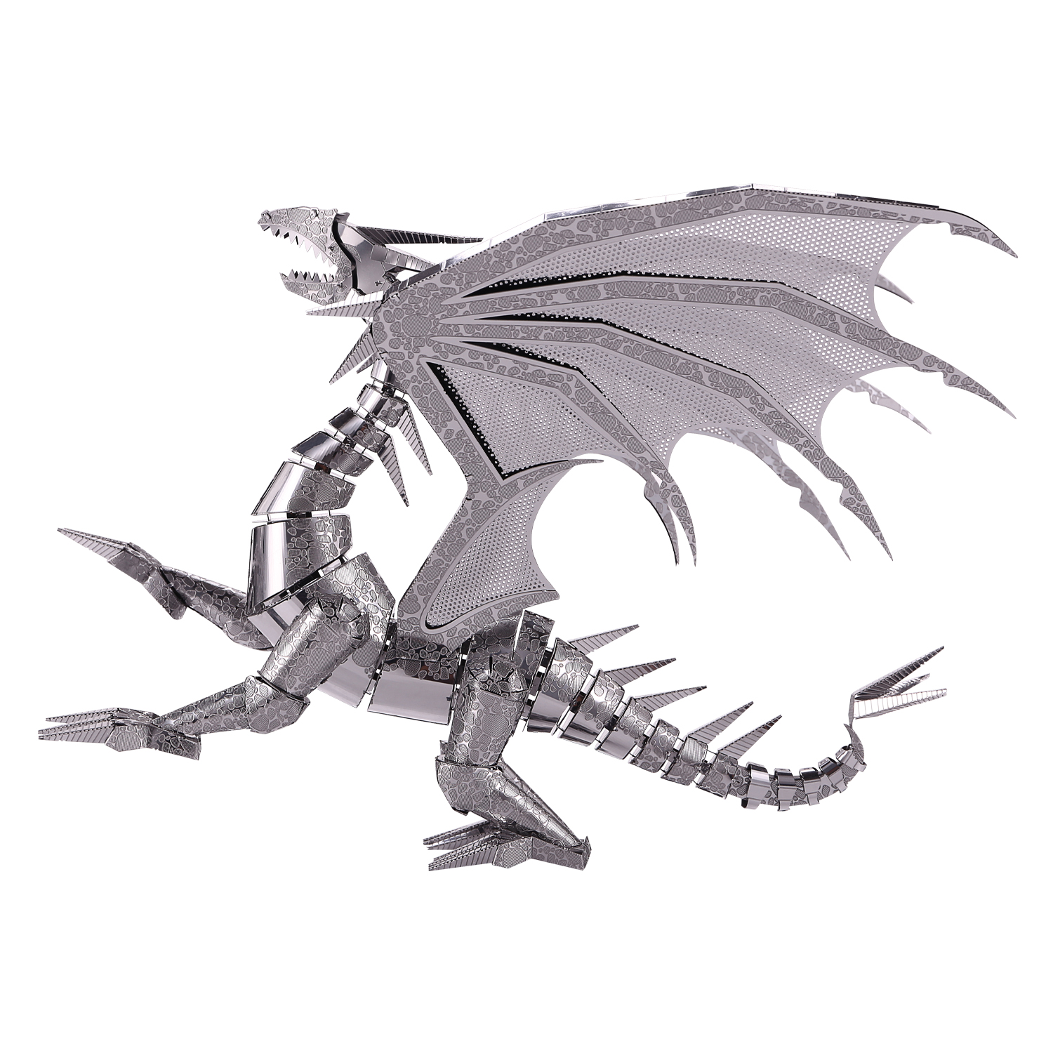 Puzzle 3D - Piececool - Dragon argintiu | Robotime - 3