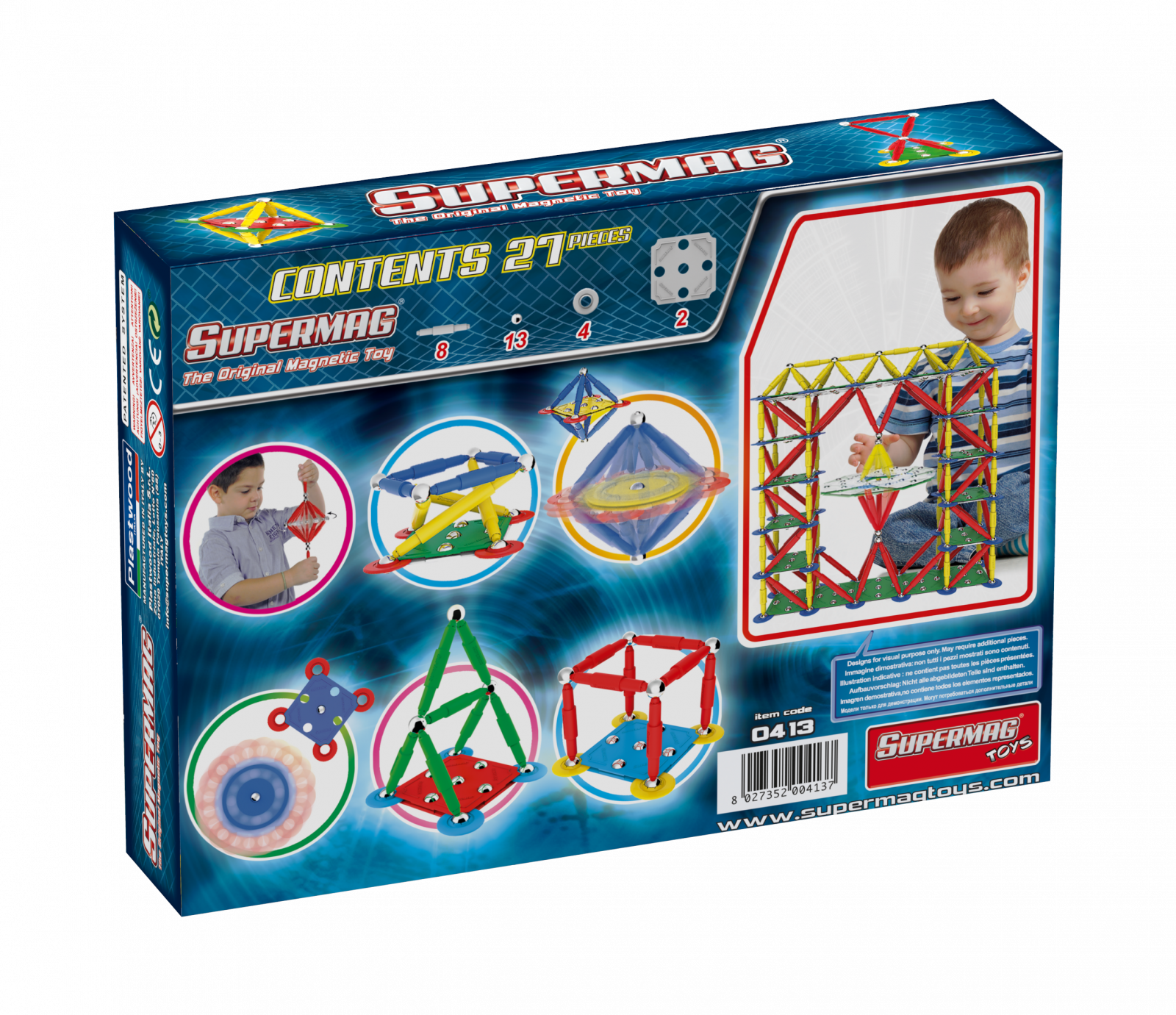 Set de constructie magnetic Classic - 27 piese | Supermag