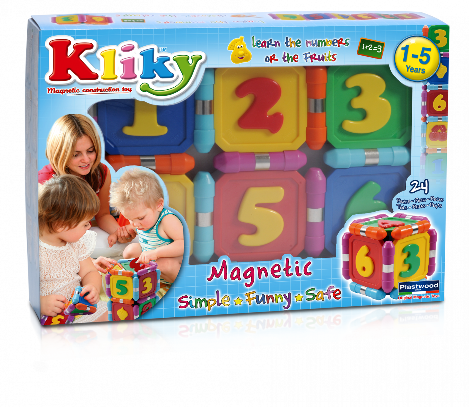 Set magnetic primar Kliky - Cifre | Supermag - 8 | YEO