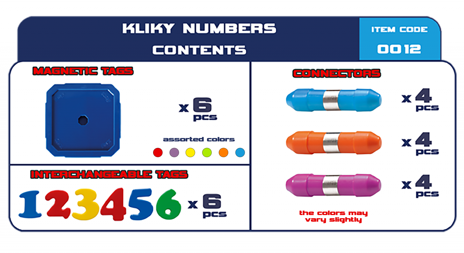 Set magnetic primar Kliky - Cifre | Supermag - 1 | YEO