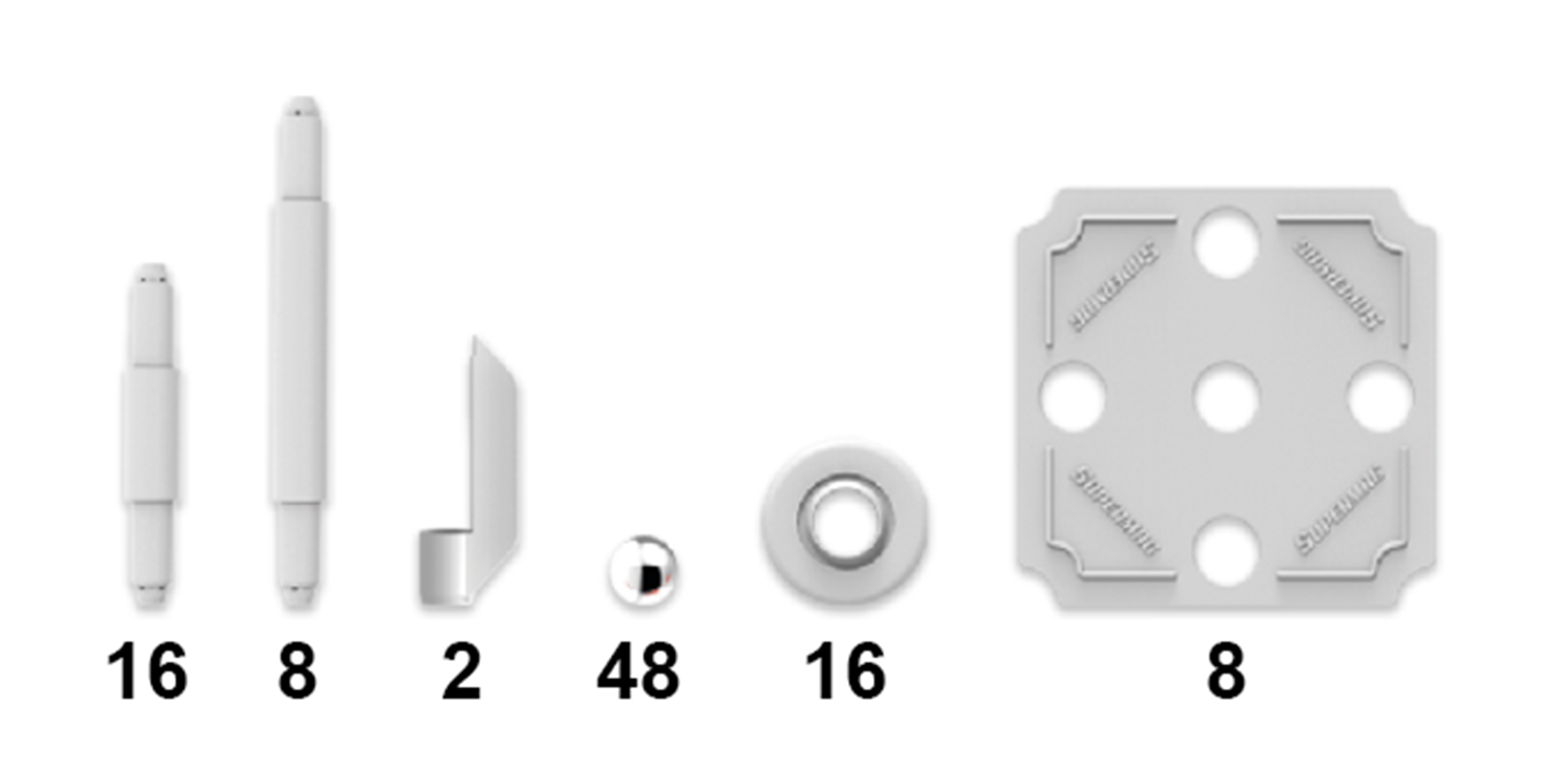 Set de constructie magnetic Classic - 98 piese | Supermag - 9 | YEO