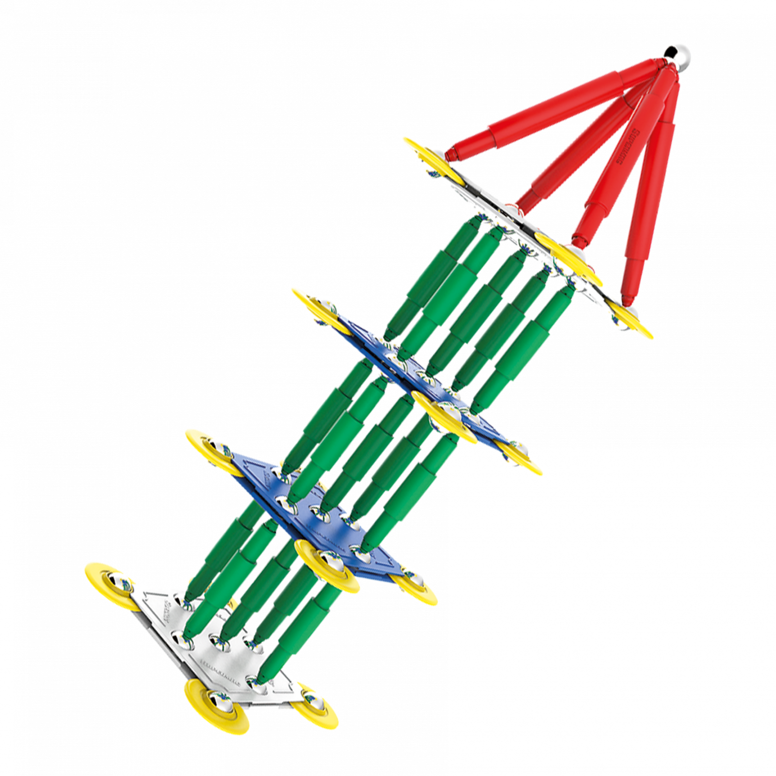 Set de constructie magnetic Classic - 98 piese | Supermag - 2 | YEO