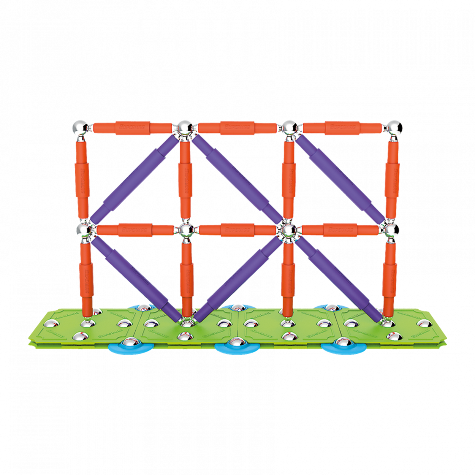 Set de constructie magnetic Color - 98 piese | Supermag - 6 | YEO