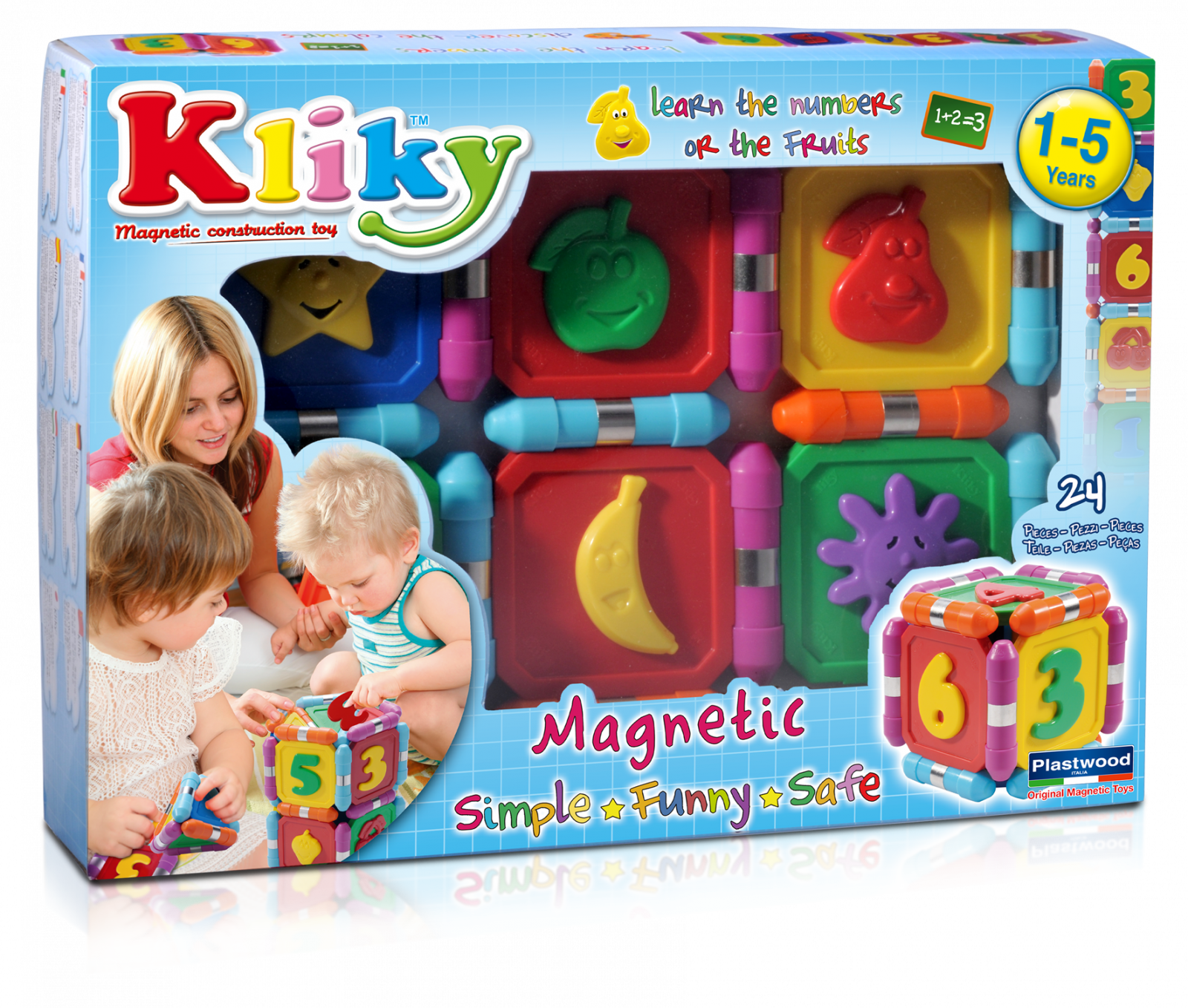 Set magnetic primar Kliky - Fructe | Supermag - 1 | YEO