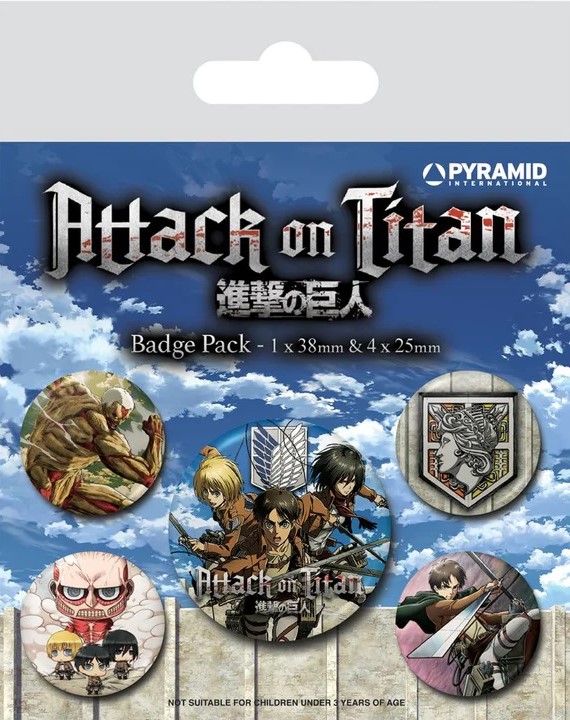 Set 5 insigne - Attack On Titan S3 - The Other Side Of The Wall | Pyramid International