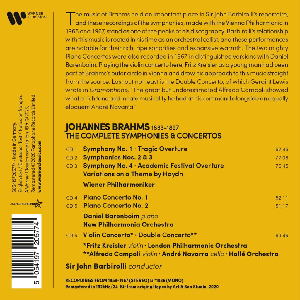 Brahms: Symphonies. Concertos. Overtures | Johannes Brahms, John Barbirolli