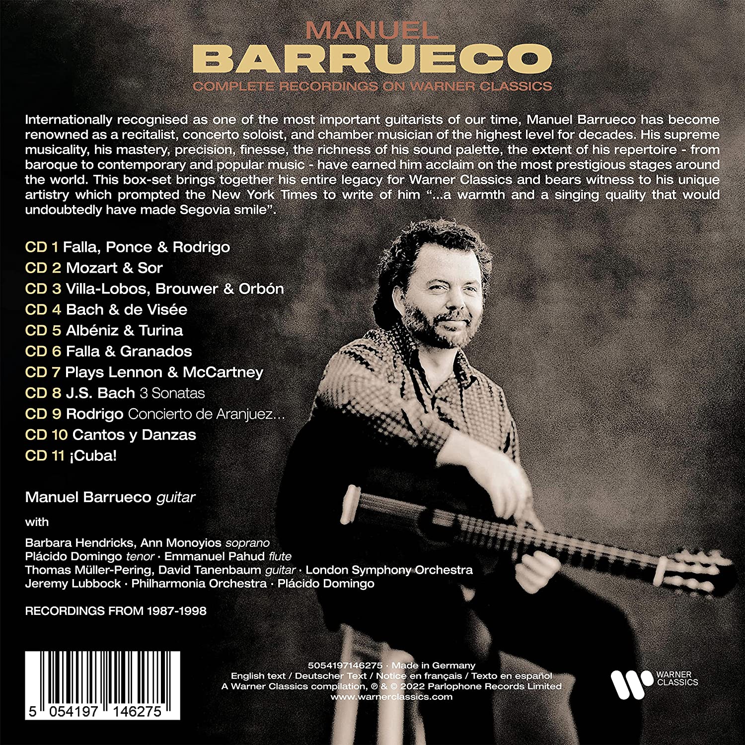 Manuel Barrueco - Complete Recordings on Warner Classics (Box Set) | Manuel Barrueco